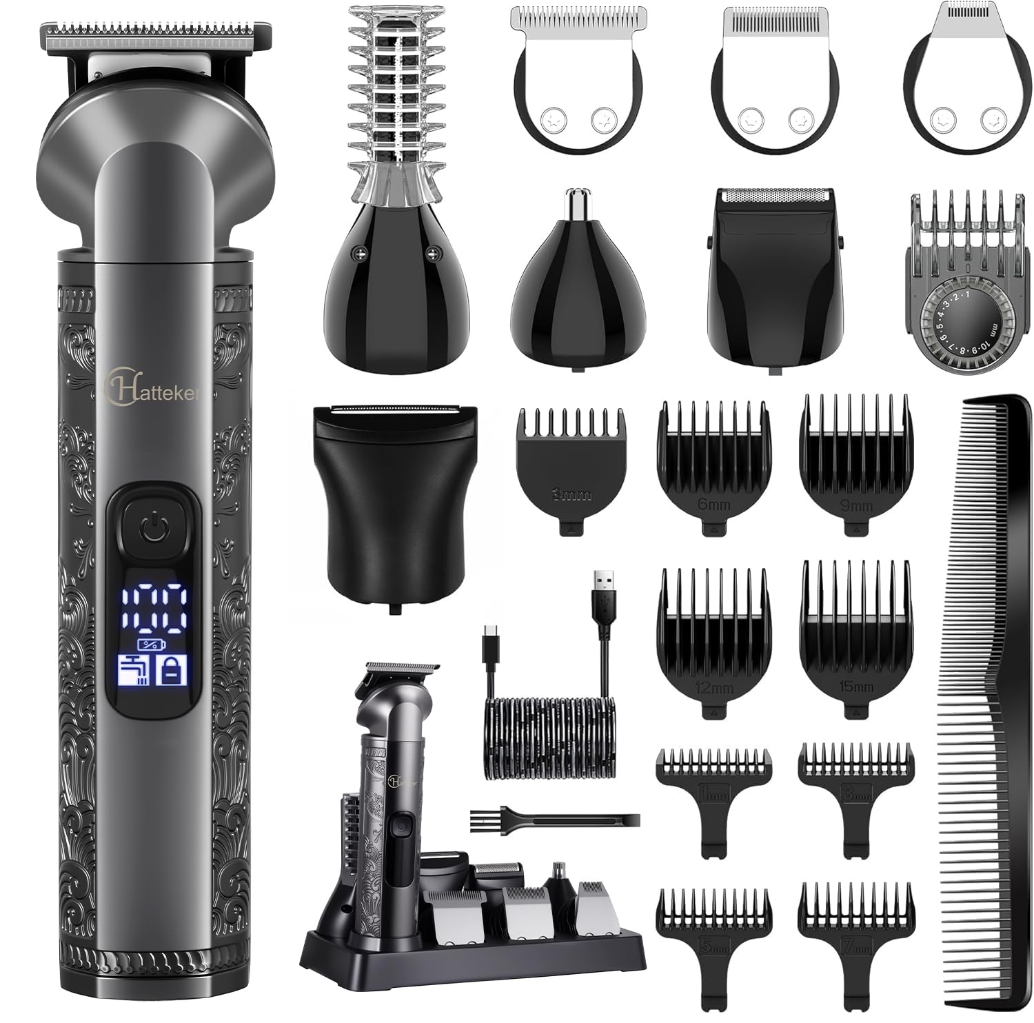 Amazon.com: Hatteker 8-in-1 Multi-Functional Grooming Kit for Men